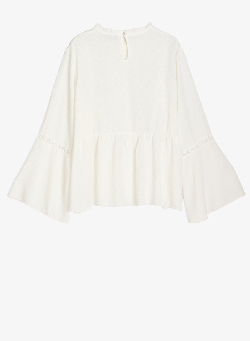 Ginger Plus Mock Neck Boho Embroidered Top - Image 2